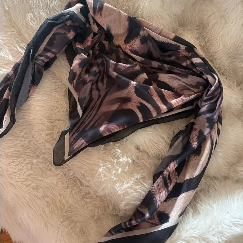 Animal print scarf top